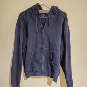 Men's Navy Blue Zip-Up Sweater